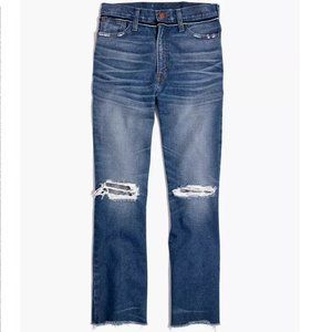 Madewell Distressed Retro Crop Bootcut Jeans